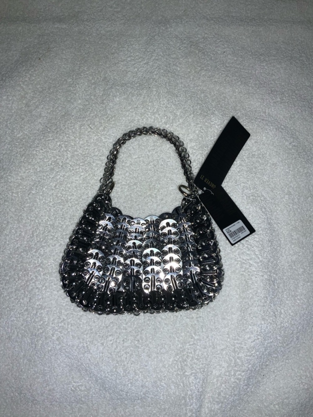 Forever 21 Silver Sequin Mini Shoulder Bag